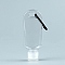 Plastic Keychain Bottles, Refillable Empty Bottles, Squeeze Container, with Flip Cap and Aluminium Buckles, Clear, 15x4.3x3cm, Capacity: 50ml