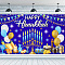 Easter Polyester Hanging Banner Sign, Rectangle with Word, Party Decoration Supplies Celebration Backdrop, Word, 1100x1800mm