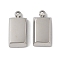 304 Stainless Steel Pendants, Bullion Charms, Stainless Steel Color, 13x6.5x3mm, Hole: 1.4mm