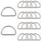 20Pcs Iron D Rings, Bag Buckles, Platinum, 45.5x29x4mm, Inner Diameter: 38x22mm