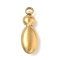 304 Stainless Steel Initial Pendants, Ion Plating(IP), Real 18K Gold Plated, Letter I, 16~18x6~18x3mm, Hole: 1.8mm