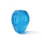 Handmade Lampwork Beads, Skull, Dodger Blue, 12.5x10x9.5mm, Hole: 1.2mm