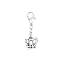 Alloy Pendants, with Lobster Claw Clasps, Crown, Antique Silver, 31mm