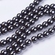 Non-magnetic Synthetic Hematite Bead Strands X-G-R193-19-8mm-1