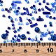 ガラスシードビーズ  混合スタイル  混合図形  ブルー  1~7x2~4mm  穴：0.7~1mm  約450g /ポンド SEED-S056-008-4