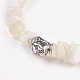Natural White Moonstone Stretch Bracelets BJEW-JB03765-02-2