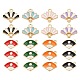 48 pièces 4 couleurs 2 style pendentifs en alliage d'émail de style chinois ENAM-LS0001-40-1