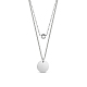 SHEGRACE Rhodium Plated 925 Sterling Silver Tiered Necklaces JN813A-1