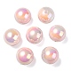 Placage uv perles acryliques opaques irisées arc-en-ciel OACR-C007-01H-2