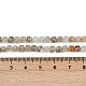 Нити бусин из натурального зеленого рутилированного кварца G-RM2025-C38-C-5