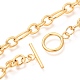 Unisex Vacuum Plating 304 Stainless Steel Figaro Chain Necklaces NJEW-H215-03G-2
