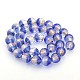 Handmade Two Tone Gold Sand Lampwork Round Beads Strands LAMP-O007-01-2