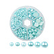 1caja de plástico abs imitación perla cúpula cabujones SACR-X0002-19-B-1