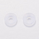 ラバーOリング  ドーナツスペーサービーズ  ヨーロッパのクリップストッパービーズにフィット  透明  2mm X-KY-G005-02D-1