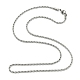 304 acero inoxidable collares collares de cadena de cuerda unisex NJEW-507L-10-2