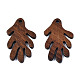 Colgantes de madera de nogal natural con tema de otoño WOOD-N011-002-2