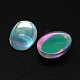 Oval AB Color Plated Glass Cabochons G-J339-01-13x18mm-1