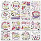 16 Uds. Plantillas de plantillas de pintura de dibujo ahuecadas de plástico para mascotas de Pascua DIY-WH0320-35-1