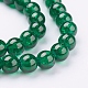 1strang dunkelgrünes transparentes Knistern Glas runde Perlenstränge X-CCG-Q001-6mm-17-3