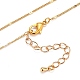 Teardrop Glass Beads Pendant Necklaces NJEW-JN03205-05-3