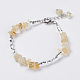 Natürliche Edelstein Perlen Armbänder BJEW-JB03569-2