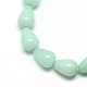 Gefärbt natürlichen weißen Jade Perlen Stränge G-T004-18-1