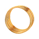 Ph pandahall 100 bucle golden jewelry wire memory beading wire memory acero brazalete brazalete pulsera para el arte pulsera collar fabricación de joyas (calibre 24 TWIR-PH000-06G-2