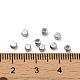 真鍮製スペーサービーズ  キューブ  プラチナメッキ  2.5x2.5x2.5mm  穴：1.6mm KK-P249-01B-P-3
