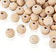 100pcs 10 perles européennes en bois naturel non fini de style WOOD-TA0001-55-3