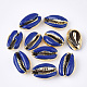 Electroplated Cowrie Shell Beads X-SSHEL-T008-11G-01-1