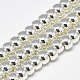 Chapelets de perles en hématite synthétique sans magnétiques X-G-Q465-38S-1
