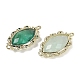 Натуральный зеленый флюорит ограненные звенья конский глаз G-B126-02G-10-2
