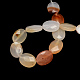 Facettes ovales teints naturels perles de cornaline brins G-R303-02-2