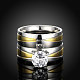 Romantic 316L titanium steel cubic zirconia pareja anillos para mujeres RJEW-BB06986-8A-2