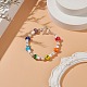 Bracelet en perles de verre et champignon au chalumeau avec 304 fermoir à bascule en acier inoxydable pour femme BJEW-TA00205-2