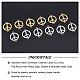 UNICRAFTALE 12Pcs 2 Colors Hollow Peace Sign Link Charms 201 Stainless Steel Connector Charms Laser Cut Flat Round Metal Links Pendant for Jewelry Making Hole 1.5mm Golden Stainless Steel Color STAS-UN0036-93-5