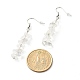 Natural Quartz Crystal Chip Beads Dangle Earrings EJEW-JE04649-06-3