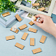 FINGERINSPIRE 50 Pcs Mini Rectangle Wooden Bases 1.5x0.8inch MDF Bases for DIY Miniatures Unfinished Wood Pieces for DIY Keychain Painting Craft Rectangle Board Fit for Halloween Christmas Decor WOOD-FG0001-28-3