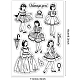 BENECREAT Vintage Girl Clear Stamps Beautiful Girl in Full Dress PVC Silicone Stamps for for DIY Scrapbooking DIY-WH0167-57-0021-2