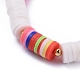 Bracelets élastiques faits à la main de perles heishi en pâte polymère BJEW-JB05088-01-2