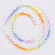 Transparent 7 Farben galvanisieren Glasperlenstränge EGLA-T020-09-2