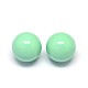 Sin agujero de spray pintado de latón redondo liso bola de perlas collares en forma de jaula X-KKB-E003-M-16mm-2
