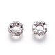 Perles de zircone cubique micro pave en Laiton ZIRC-F098-01-3