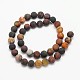 Frosted Round Natural Picture Jasper Beads Strands G-N0166-48-6mm-3