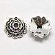 Vintage Jewelry Findings Thai Sterling Silver Flower Bead Caps STER-L008-196A-1