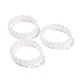 Stretch-Armband aus natürlichen Quarzkristallen mit ovalen Perlen G-E010-01P-1