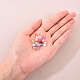 20 pz di perle di vetro dipinte a spruzzo trasparente GLAA-YW0001-09-8