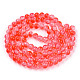 Transparent Crackle Baking Painted Glass Beads Strands DGLA-T003-01C-12-2