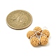 5 pièces 5 couleurs pendentifs en perles teints en pierre de lave naturelle PALLOY-TA00086-3