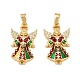 Латунные микропроволочные кубические циркониевые подвески из эмали KK-B161-08G-1